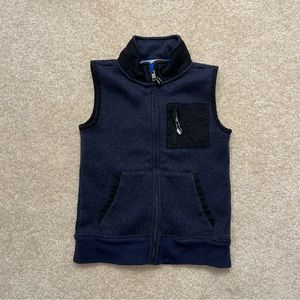 Crewcuts Vest Kids Toddler 4-5 Blue Full Zip Fleece Pockets Casual Preppy Jcrew